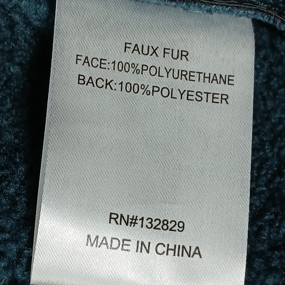 LOVER’S & FRIENDS Michelle Jacket in Blue Belted Coat Faux Fur XL - Picture 13 of 15